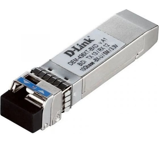 Трансивер d-link Proj wdm, sfp+ с 1 портом 10gbase-bx-u, для одномодового оптического кабеля, до 20 км 436XT-BXU/20KM/B2A 1