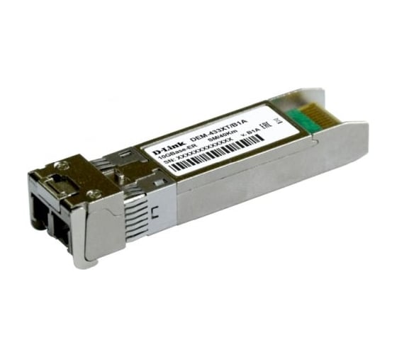 Трансивер d-link sfp+ с 1 портом 10gbase-er для одномодового оптического кабеля до 40 км 433XT/B1A 1