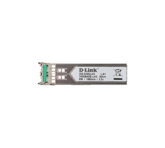 Промышленный sfp-трансивер d-link с 1 портом 1000base-lhx для одномодового оптического кабеля до 50 км S350LHX/A1A 1