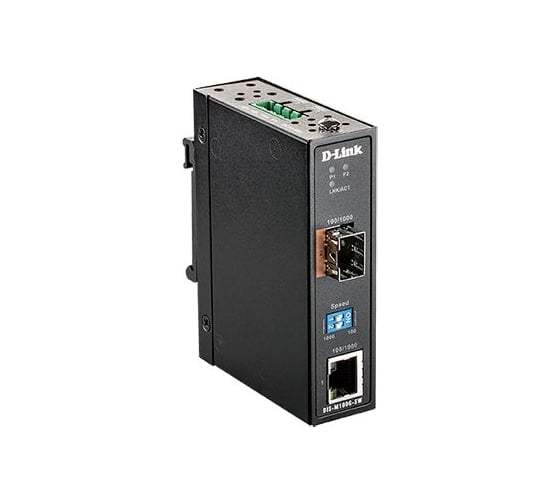 Промышленный медиаконвертер d-link с 1 портом 100/1000base-t и 1 портом 100/1000base-x sfp DIS-M100G-SW/A1A 1