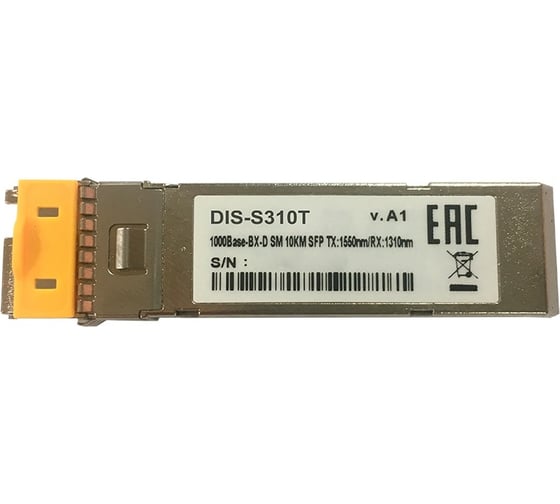 Промышленный wdm sfp-трансивер d-link Proj с 1 портом 1000base-bx-d (tx:1550 нм, rx:1310 нм) для одномодового оптического кабеля S310T/10KM/A1A