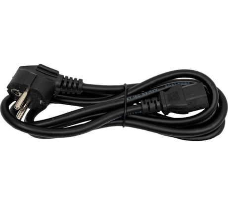 Кабель питания Ripo 1.8м, schuko-c13 (3-0.75 mm2) 10a, черный, угловая вилка, с заземлением 003-910011