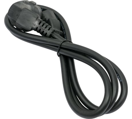 Кабель питания Ripo 1.2м, schuko-c13 (3-0.5 mm2) 6a, черный, угловая вилка, с заземлением 003-910017