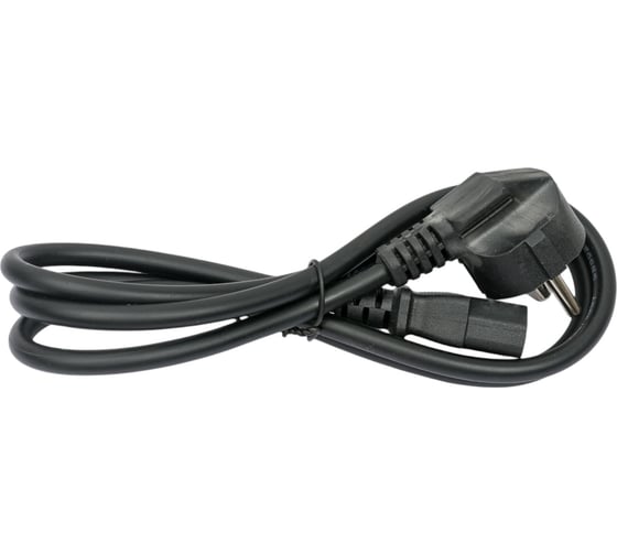 Кабель питания Ripo 1.2м, schuko-c13 (3-0.5 mm2) 6a, черный, угловая вилка, с заземлением 003-910017