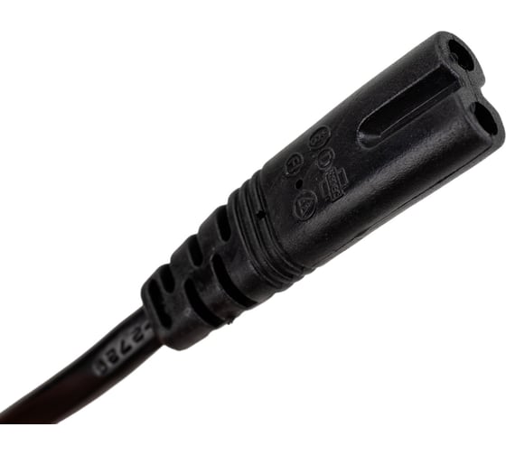 Кабель питания Ripo 1.5м, евро вилка cee 7/16 прямая - штекер с7 (2-0.5 mm2) 2.5a, черный 003-910019