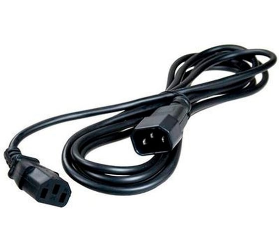 Кабель питания Ripo 1.8м, системный блок-монитор с14-c13 (3-0.75 mm2) 10a, черный, с заземлением 003-910018