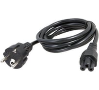 Кабель питания Ripo 1.8м, schuko s22-c5 (3-0.75 mm2) 10a, черный, угловая вилка, с заземлением (для ноутбука) 003-910014
