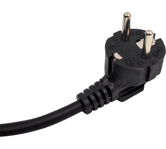 Кабель питания Ripo 1.8м, schuko s22-c5 (3-0.75 mm2) 10a, черный, угловая вилка, с заземлением (для ноутбука) 003-910014