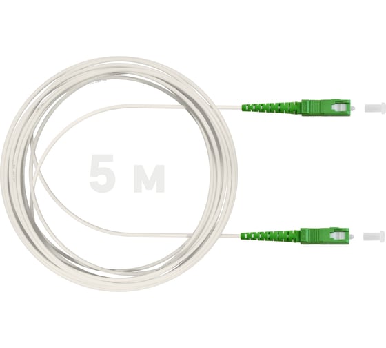 Оптический патч-корд KSC LIGHT PON SC/APC-SC/APC SM G.657A1 (9/125) Simplex 3.0 мм LSZH - 5 м PO-SM7A1-SX3-SCA-SCA-5