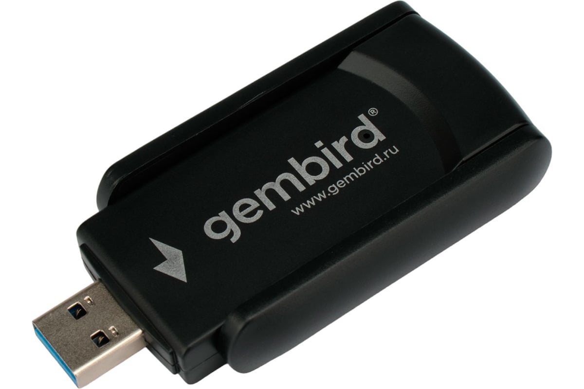 Сетевой адаптер Gembird wifi+bluetooth двухдиапазонный с антеннами,1300  мбит,usb,802.11b/a/g/nc, WNP-UA-020 - выгодная цена, отзывы,  характеристики, фото - купить в Москве и РФ