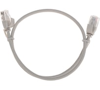 Патч-корд REXANT u/utp cat 6a (10g), rj45-rj45, 28awg, lszh, серый, 0.5м 02-0380-05