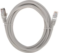 Патч-корд REXANT s/ftp cat 6a (10g), rj45-rj45, 28awg, lszh, серый, 3м 02-0390-3