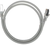 Патч-корд REXANT s/ftp cat 6a (10g), rj45-rj45, 28awg, lszh, серый, 1м 02-0390-1