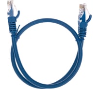 Патч-корд REXANT u/utp cat 6, rj45-rj45, 26awg, lszh, синий, 0.5м 02-0294-05