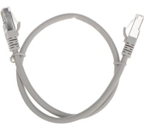 Патч-корд REXANT s/ftp cat 6a (10g), rj45-rj45, 28awg, lszh, серый, 0.5м 02-0390-05