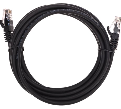 Патч-корд U/UTP REXANT CAT 6, RJ45-RJ45, 26AWG, LSZH, черный, 3м 02-0292-3