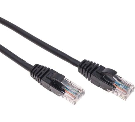 Патч-корд U/UTP REXANT CAT 6, RJ45-RJ45, 26AWG, LSZH, черный, 1м 02-0292-1