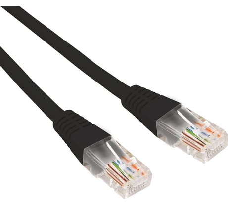 Патч-корд U/UTP REXANT CAT 6, RJ45-RJ45, 26AWG, LSZH, черный, 0,3м 02-0292-03