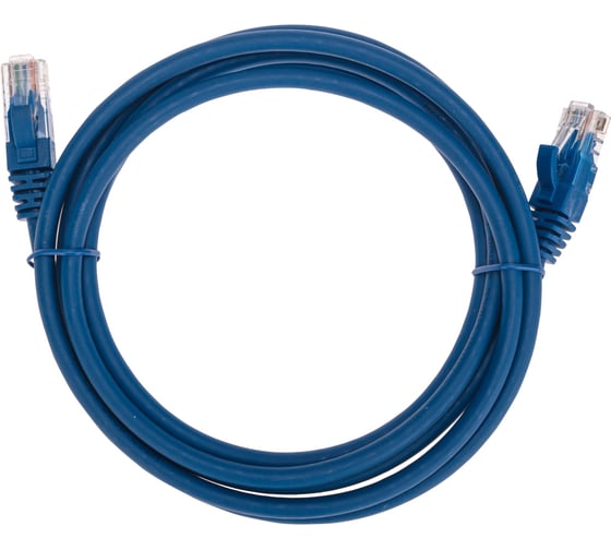 Патч-корд REXANT u/utp cat 6, rj45-rj45, 26awg, lszh, синий, 2м 02-0294-2