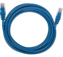 Патч-корд REXANT u/utp cat 6, rj45-rj45, 26awg, lszh, синий, 3м 02-0294-3