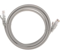 Патч-корд REXANT u/utp cat 6, rj45-rj45, 26awg, lszh, серый, 2м 02-0290-2