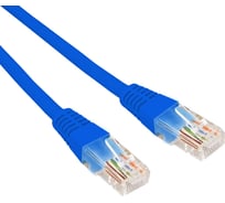 Патч-корд REXANT u/utp cat 6, rj45-rj45, 26awg, lszh, синий, 0.3м 02-0294-03