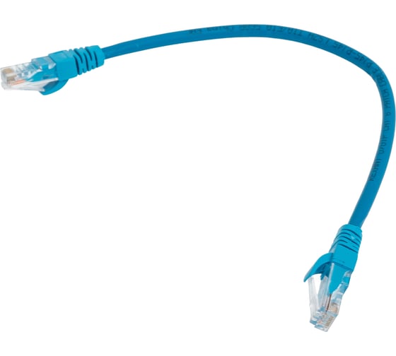 Патч-корд REXANT u/utp cat 6, rj45-rj45, 26awg, lszh, синий, 0.3м 02-0294-03 1