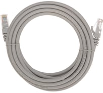 Патч-корд REXANT u/utp cat 6, rj45-rj45, 26awg, lszh, серый, 3м 02-0290-3