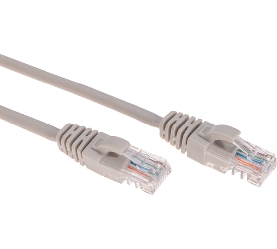 Патч-корд REXANT u/utp cat 6, rj45-rj45, 26awg, lszh, серый, 1м 02-0290-1