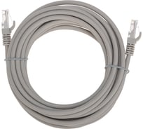 Патч-корд REXANT u/utp cat 6, rj45-rj45, 26awg, lszh, серый, 5м 02-0290-5