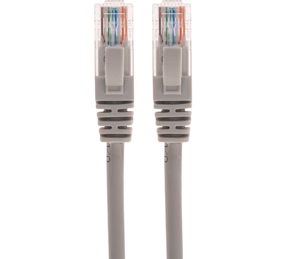 Патч-корд REXANT u/utp cat 6, rj45-rj45, 26awg, lszh, серый, 5м 02-0290-5