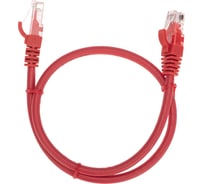 Патч-корд U/UTP REXANT CAT 6, RJ45-RJ45, 26AWG, LSZH, красный, 0,5м 02-0293-05