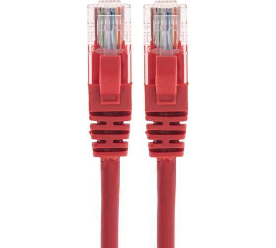 Патч-корд REXANT u/utp cat 6, rj45-rj45, 26awg, lszh, красный, 1.5м 02-0293-105