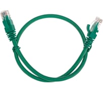 Патч-корд REXANT u/utp cat 6, rj45-rj45, 26awg, lszh, зеленый, 0.5м 02-0296-05