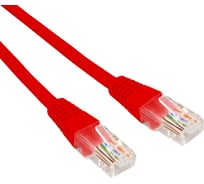 Патч-корд REXANT u/utp cat 6, rj45-rj45, 26awg, lszh, красный, 0.3м 02-0293-03