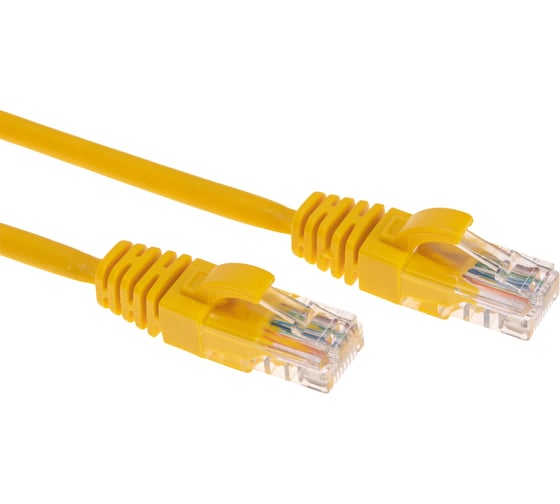 Патч-корд REXANT u/utp cat 6, rj45-rj45, 26awg, lszh, желтый, 3м 02-0295-3