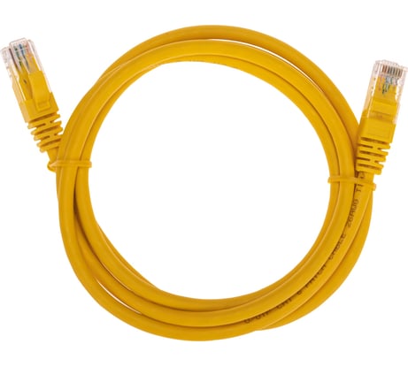 Патч-корд U/UTP REXANT CAT 6, RJ45-RJ45, 26AWG, LSZH, желтый, 1,5м 02-0295-105
