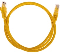 Патч-корд REXANT U/UTP, CAT 6, RJ45-RJ45, 26AWG, LSZH, желтый, 1 м 02-0295-1