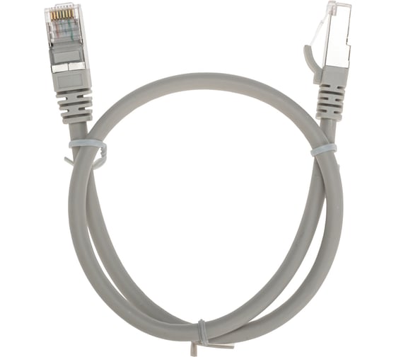 Патч-корд REXANT f/utp cat 6, rj45-rj45, 26awg, lszh, серый, 0.5м 02-0210-05
