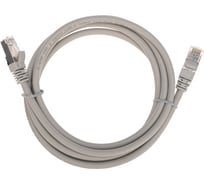 Патч-корд REXANT f/utp cat 6, rj45-rj45, 26awg, lszh, серый, 2м 02-0210-2