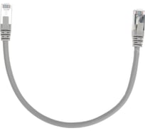 Патч-корд REXANT f/utp cat 6, rj45-rj45, 26awg, lszh, серый, 0.3м 02-0210-03