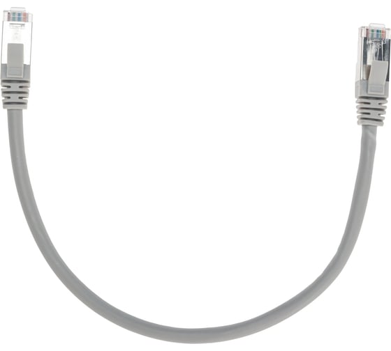 Патч-корд REXANT f/utp cat 6, rj45-rj45, 26awg, lszh, серый, 0.3м 02-0210-03 1