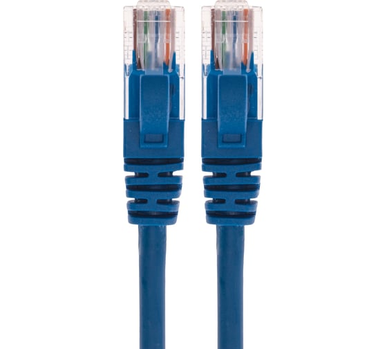 Патч-корд REXANT u/utp, cat 5e, rj45-rj45, 26awg, lszh, синий, 0,3м 02-0104-03
