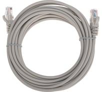 Патч-корд REXANT u/utp, cat 5e, rj45-rj45, 26awg, lszh, серый, 5м 02-0100-5