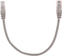 Патч-корд REXANT u/utp, cat 5e, rj45-rj45, 26awg, lszh, серый, 0,3м 02-0100-03