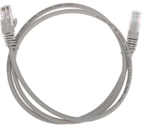 Патч-корд REXANT u/utp, cat 5e, rj45-rj45, 26awg, lszh, серый, 1м 02-0100-1