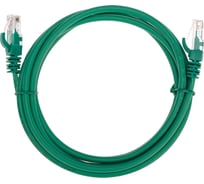 Патч-корд REXANT u/utp, cat 5e, rj45-rj45, 26awg, lszh, зеленый, 2м 02-0106-2