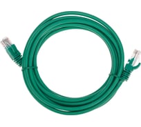 Патч-корд REXANT u/utp, cat 5e, rj45-rj45, 26awg, lszh, зеленый, 3м 02-0106-3
