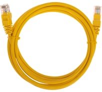 Патч-корд REXANT u/utp, cat 5e, rj45-rj45, 26awg, lszh, желтый, 2м 02-0105-2
