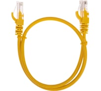 Патч-корд REXANT u/utp, cat 5e, rj45-rj45, 26awg, lszh, желтый, 0,5м 02-0105-05